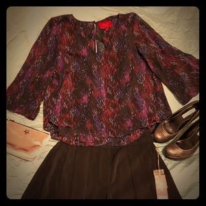 JLo 3/4 Sleeve 2 Layer Top